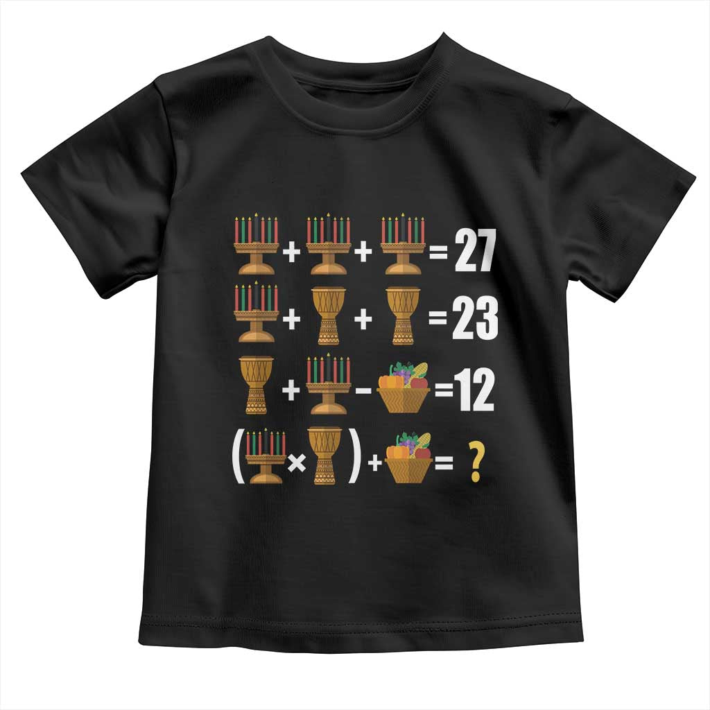 Funny 67 Kwanzaa Math Toddler T Shirt Six Seven Meme Kinara Candles African American Christmas - Wonder Print Shop