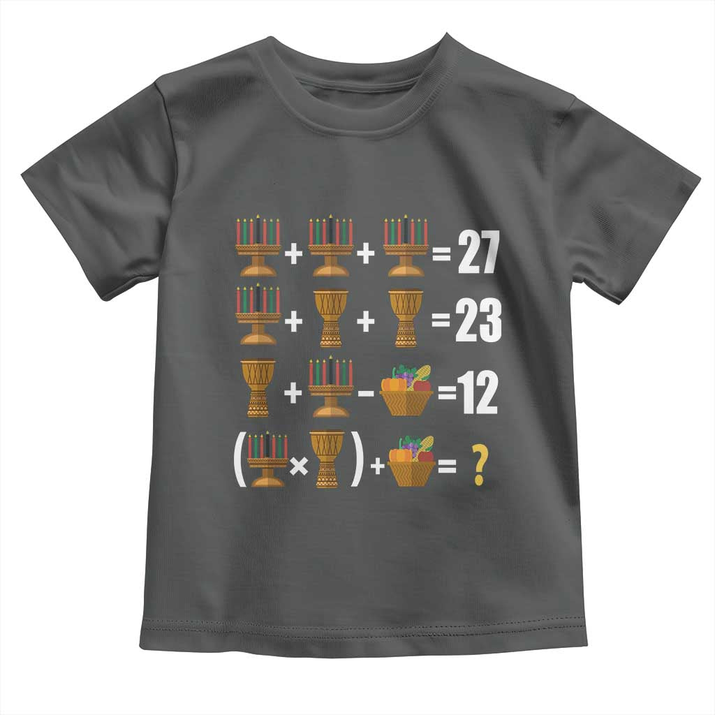 Funny 67 Kwanzaa Math Toddler T Shirt Six Seven Meme Kinara Candles African American Christmas - Wonder Print Shop