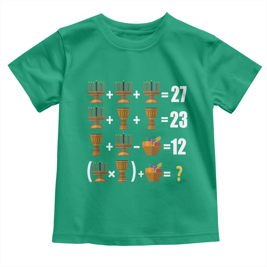Funny 67 Kwanzaa Math Toddler T Shirt Six Seven Meme Kinara Candles African American Christmas - Wonder Print Shop