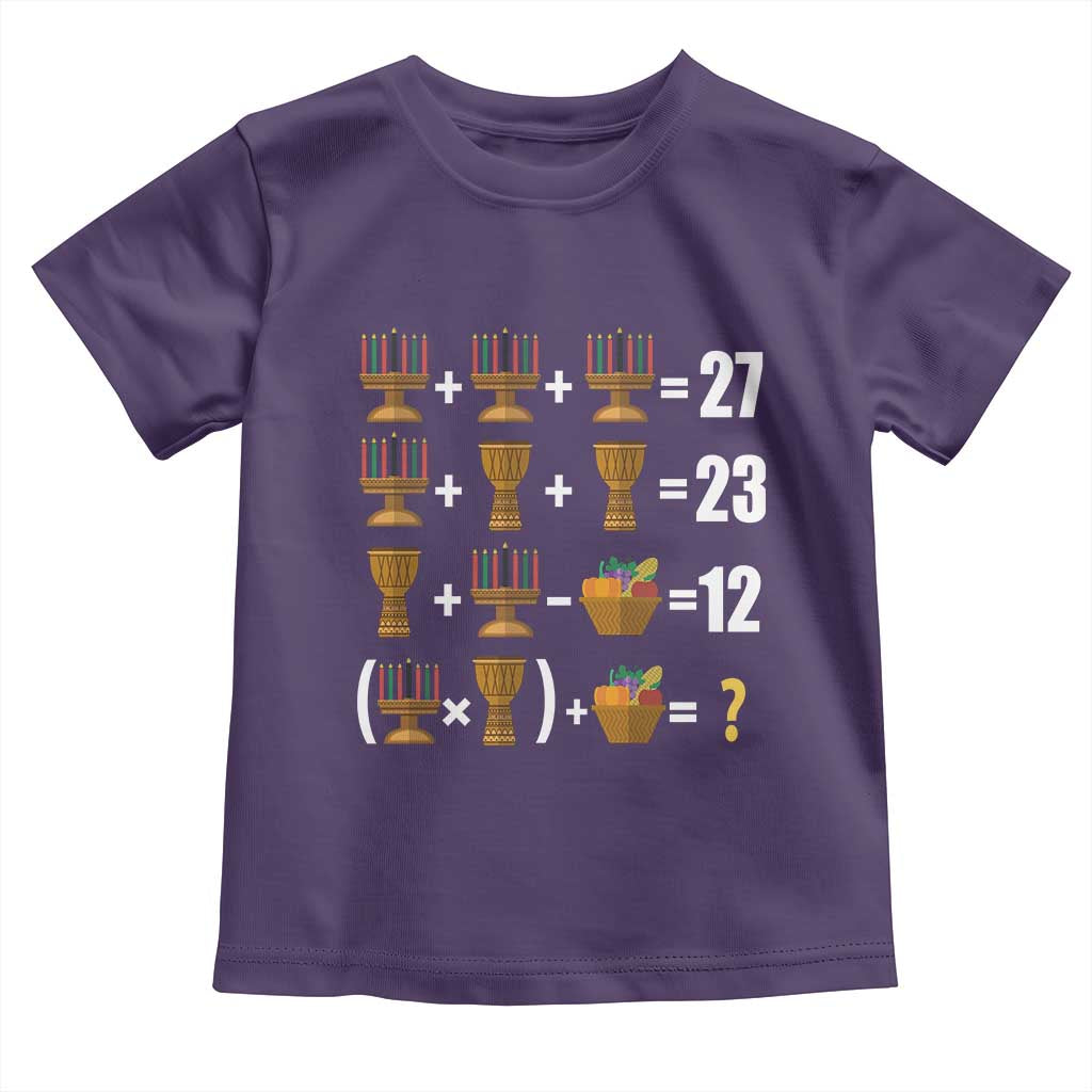 Funny 67 Kwanzaa Math Toddler T Shirt Six Seven Meme Kinara Candles African American Christmas - Wonder Print Shop