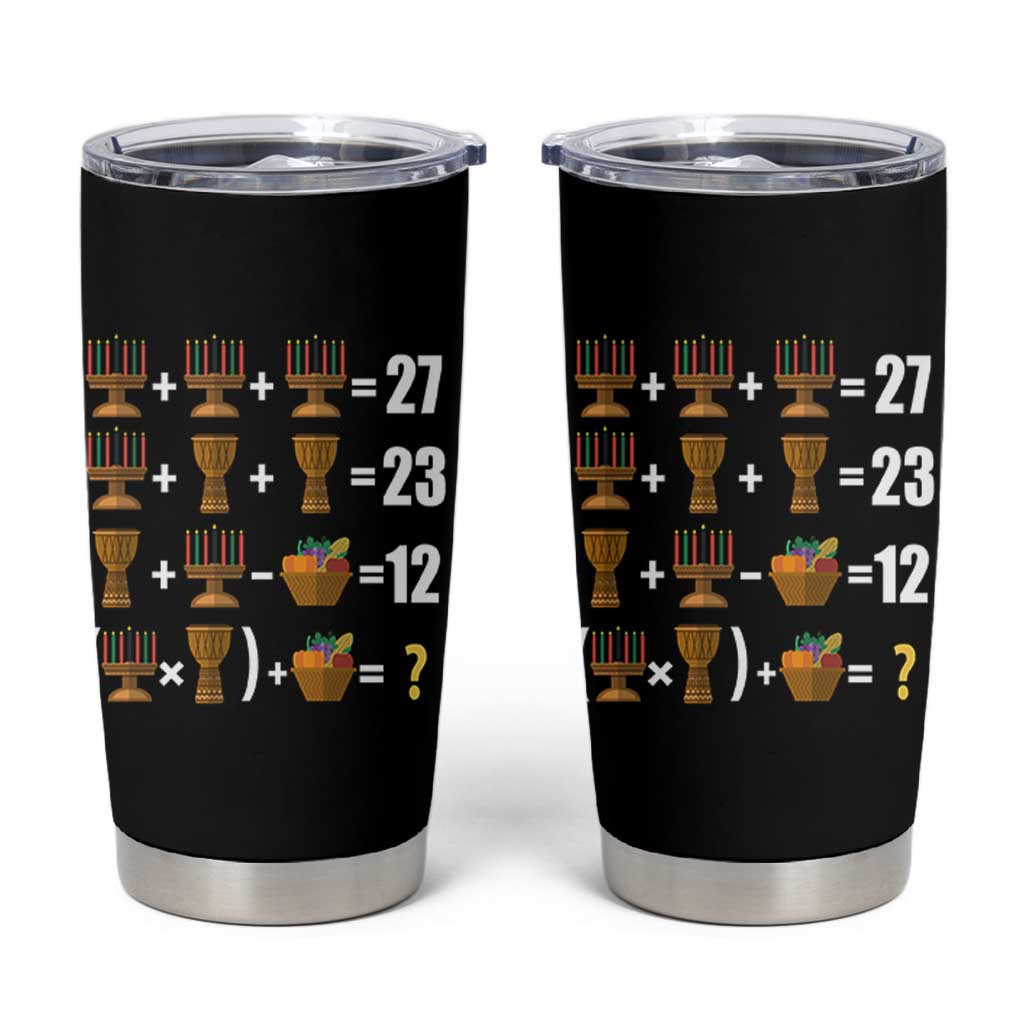 Funny 67 Kwanzaa Math Tumbler Cup Six Seven Meme Kinara Candles African American Christmas - Wonder Print Shop