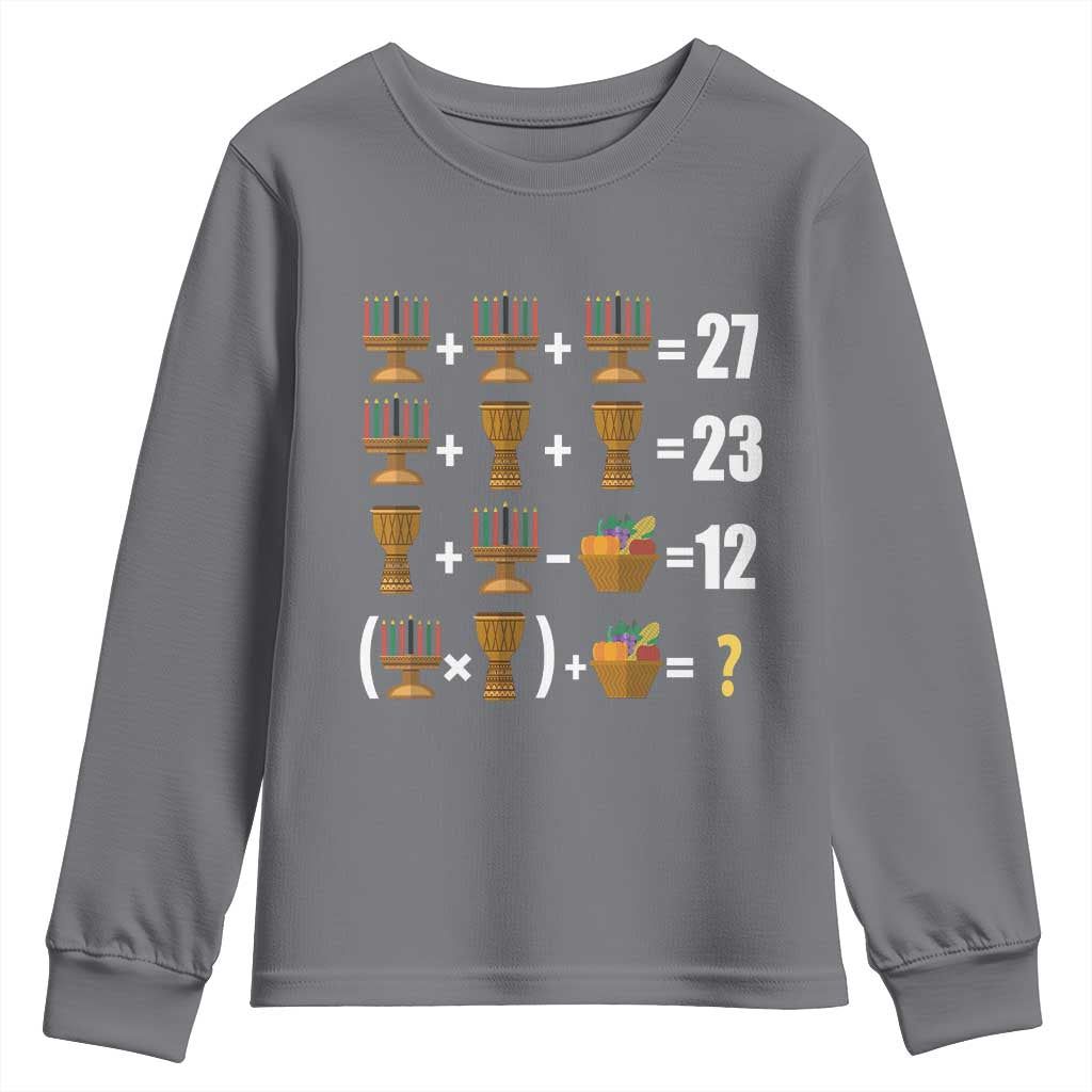 Funny 67 Kwanzaa Math Youth Sweatshirt Six Seven Meme Kinara Candles African American Christmas - Wonder Print Shop