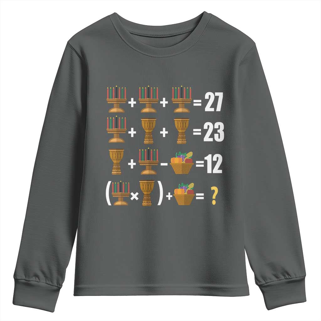 Funny 67 Kwanzaa Math Youth Sweatshirt Six Seven Meme Kinara Candles African American Christmas - Wonder Print Shop