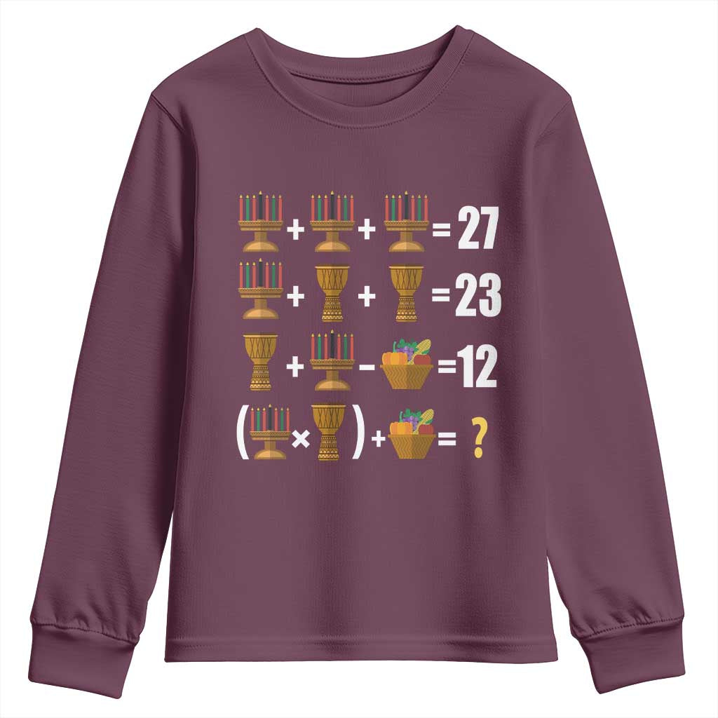 Funny 67 Kwanzaa Math Youth Sweatshirt Six Seven Meme Kinara Candles African American Christmas - Wonder Print Shop