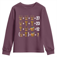 Funny 67 Kwanzaa Math Youth Sweatshirt Six Seven Meme Kinara Candles African American Christmas - Wonder Print Shop