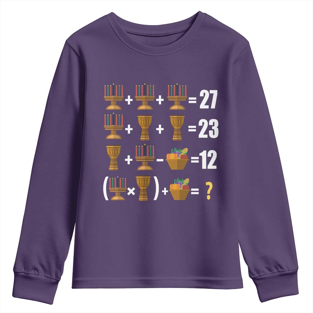 Funny 67 Kwanzaa Math Youth Sweatshirt Six Seven Meme Kinara Candles African American Christmas - Wonder Print Shop