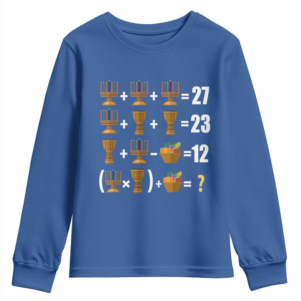 Funny 67 Kwanzaa Math Youth Sweatshirt Six Seven Meme Kinara Candles African American Christmas - Wonder Print Shop