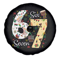 Funny 67 Kwanzaa Spare Tire Cover Six Seven Meme Kinara Candles African American Christmas - Wonder Print Shop