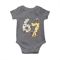 Funny 67 Kwanzaa Baby Onesie Six Seven Meme Kinara Candles African American Christmas - Wonder Print Shop
