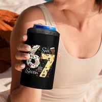 Funny 67 Kwanzaa 4 in 1 Can Cooler Tumbler Six Seven Meme Kinara Candles African American Christmas - Wonder Print Shop
