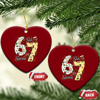 Funny 67 Kwanzaa Ceramic Ornament Six Seven Meme Kinara Candles African American Christmas - Wonder Print Shop