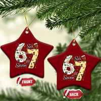 Funny 67 Kwanzaa Ceramic Ornament Six Seven Meme Kinara Candles African American Christmas - Wonder Print Shop