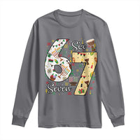 Funny 67 Kwanzaa Long Sleeve Shirt Six Seven Meme Kinara Candles African American Christmas - Wonder Print Shop