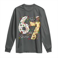 Funny 67 Kwanzaa Long Sleeve Shirt Six Seven Meme Kinara Candles African American Christmas - Wonder Print Shop