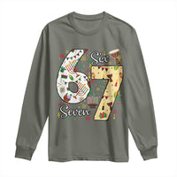 Funny 67 Kwanzaa Long Sleeve Shirt Six Seven Meme Kinara Candles African American Christmas - Wonder Print Shop