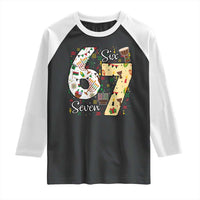 Funny 67 Kwanzaa Raglan Shirt Six Seven Meme Kinara Candles African American Christmas - Wonder Print Shop