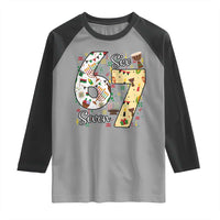 Funny 67 Kwanzaa Raglan Shirt Six Seven Meme Kinara Candles African American Christmas - Wonder Print Shop