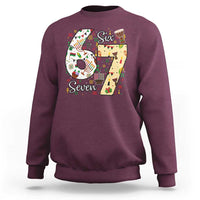 Funny 67 Kwanzaa Sweatshirt Six Seven Meme Kinara Candles African American Christmas - Wonder Print Shop