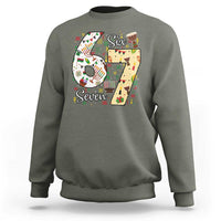 Funny 67 Kwanzaa Sweatshirt Six Seven Meme Kinara Candles African American Christmas - Wonder Print Shop