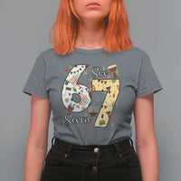 Funny 67 Kwanzaa T Shirt For Women Six Seven Meme Kinara Candles African American Christmas - Wonder Print Shop