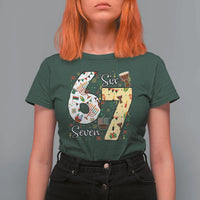 Funny 67 Kwanzaa T Shirt For Women Six Seven Meme Kinara Candles African American Christmas - Wonder Print Shop
