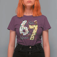Funny 67 Kwanzaa T Shirt For Women Six Seven Meme Kinara Candles African American Christmas - Wonder Print Shop