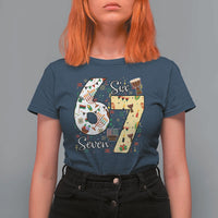 Funny 67 Kwanzaa T Shirt For Women Six Seven Meme Kinara Candles African American Christmas - Wonder Print Shop