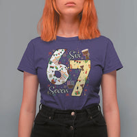Funny 67 Kwanzaa T Shirt For Women Six Seven Meme Kinara Candles African American Christmas - Wonder Print Shop
