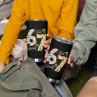 Funny 67 Kwanzaa Tumbler Cup Six Seven Meme Kinara Candles African American Christmas - Wonder Print Shop