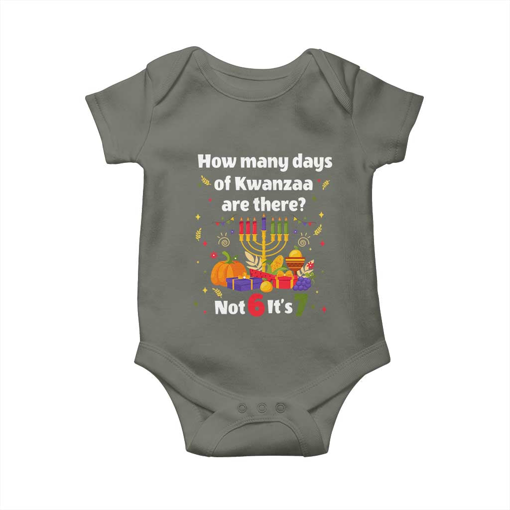 Funny 67 Kwanzaa Baby Onesie How Many Days Of Kwanzaa Are There Not 6 It Is 7 - Wonder Print Shop