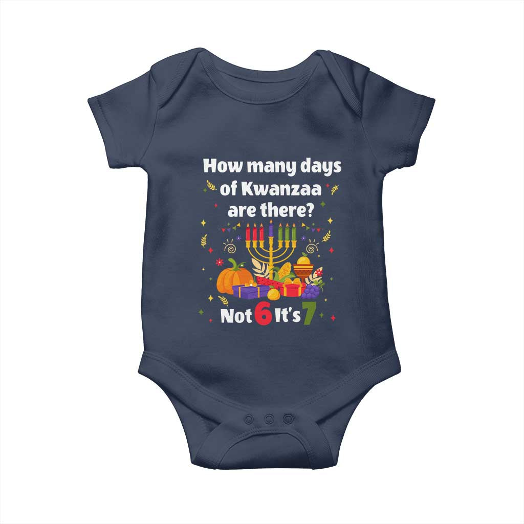 Funny 67 Kwanzaa Baby Onesie How Many Days Of Kwanzaa Are There Not 6 It Is 7 - Wonder Print Shop
