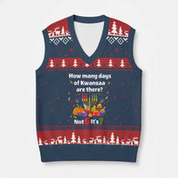 Funny 67 Kwanzaa V-Neck Knit Sweater Vest How Many Days Of Kwanzaa Are There Not 6 It Is 7 - Wonder Print Shop