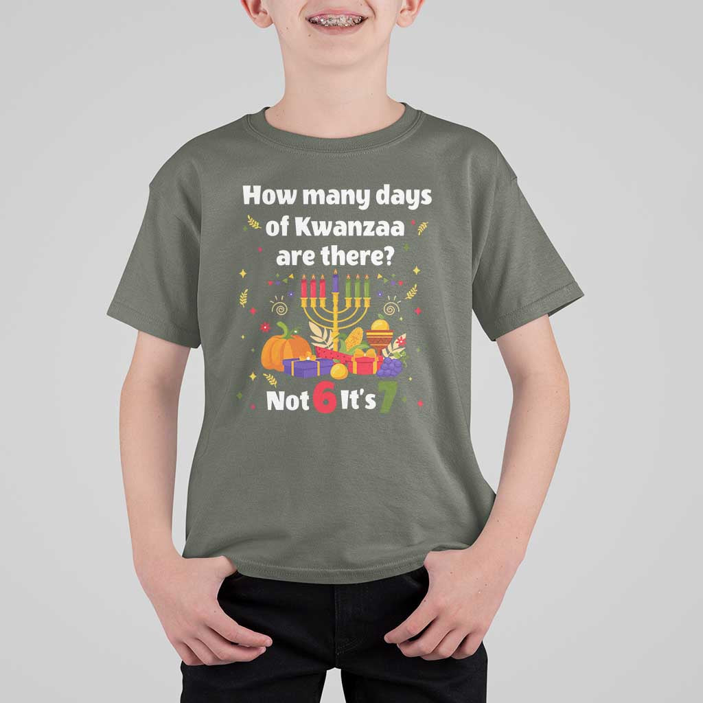 Funny 67 Kwanzaa T Shirt For Kid How Many Days Of Kwanzaa Are There Not 6 It Is 7 - Wonder Print Shop