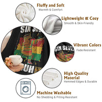 Funny 67 Kwanzaa Throw Blanket Six Seven Bruh Dabbing African Heritage - Wonder Print Shop