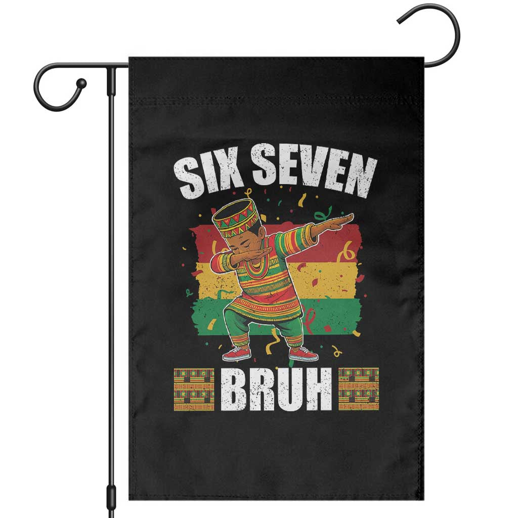 Funny 67 Kwanzaa Garden Flag Six Seven Bruh Dabbing African Heritage - Wonder Print Shop