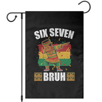 Funny 67 Kwanzaa Garden Flag Six Seven Bruh Dabbing African Heritage - Wonder Print Shop