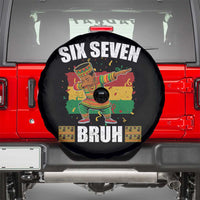 Funny 67 Kwanzaa Spare Tire Cover Six Seven Bruh Dabbing African Heritage - Wonder Print Shop