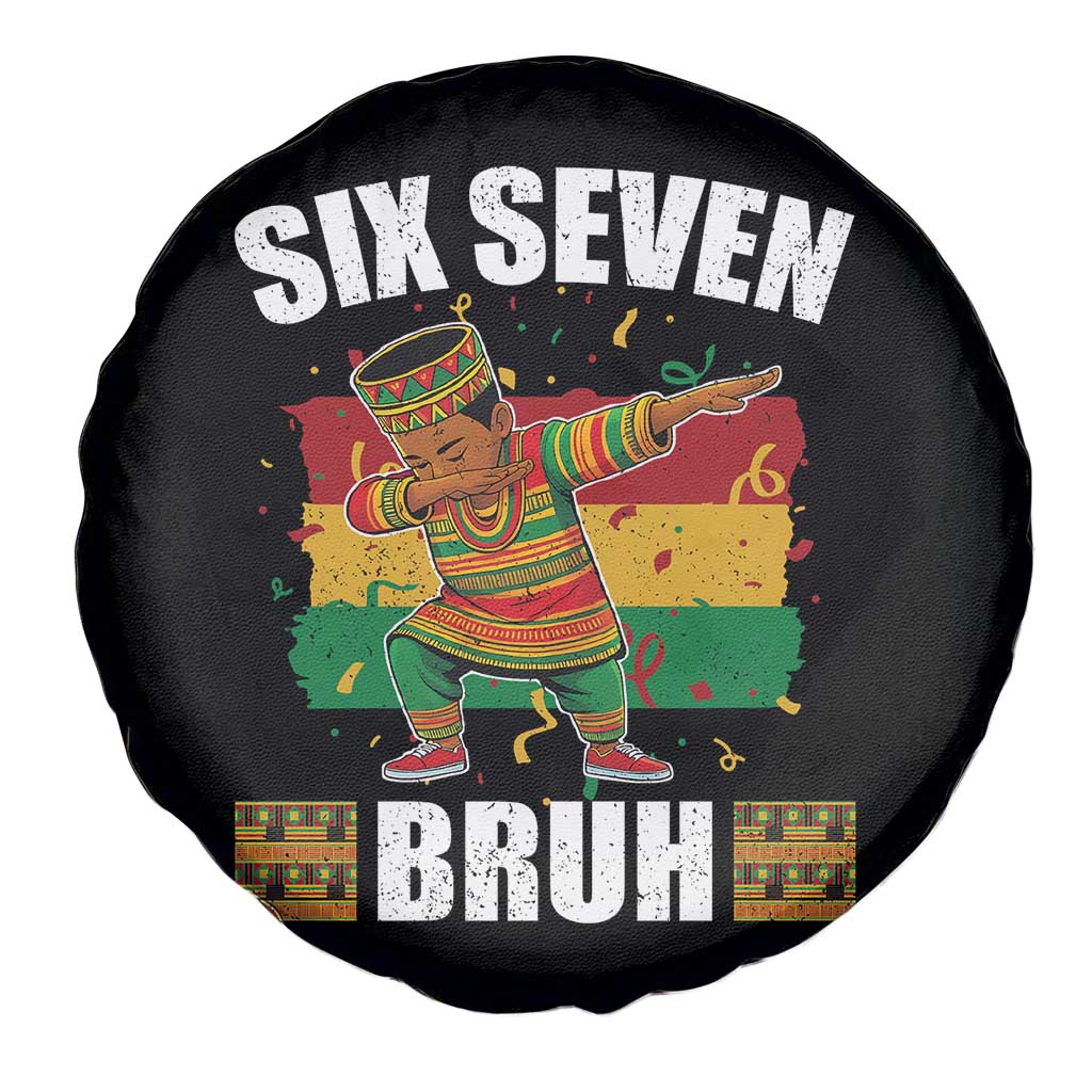 Funny 67 Kwanzaa Spare Tire Cover Six Seven Bruh Dabbing African Heritage - Wonder Print Shop
