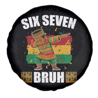 Funny 67 Kwanzaa Spare Tire Cover Six Seven Bruh Dabbing African Heritage - Wonder Print Shop