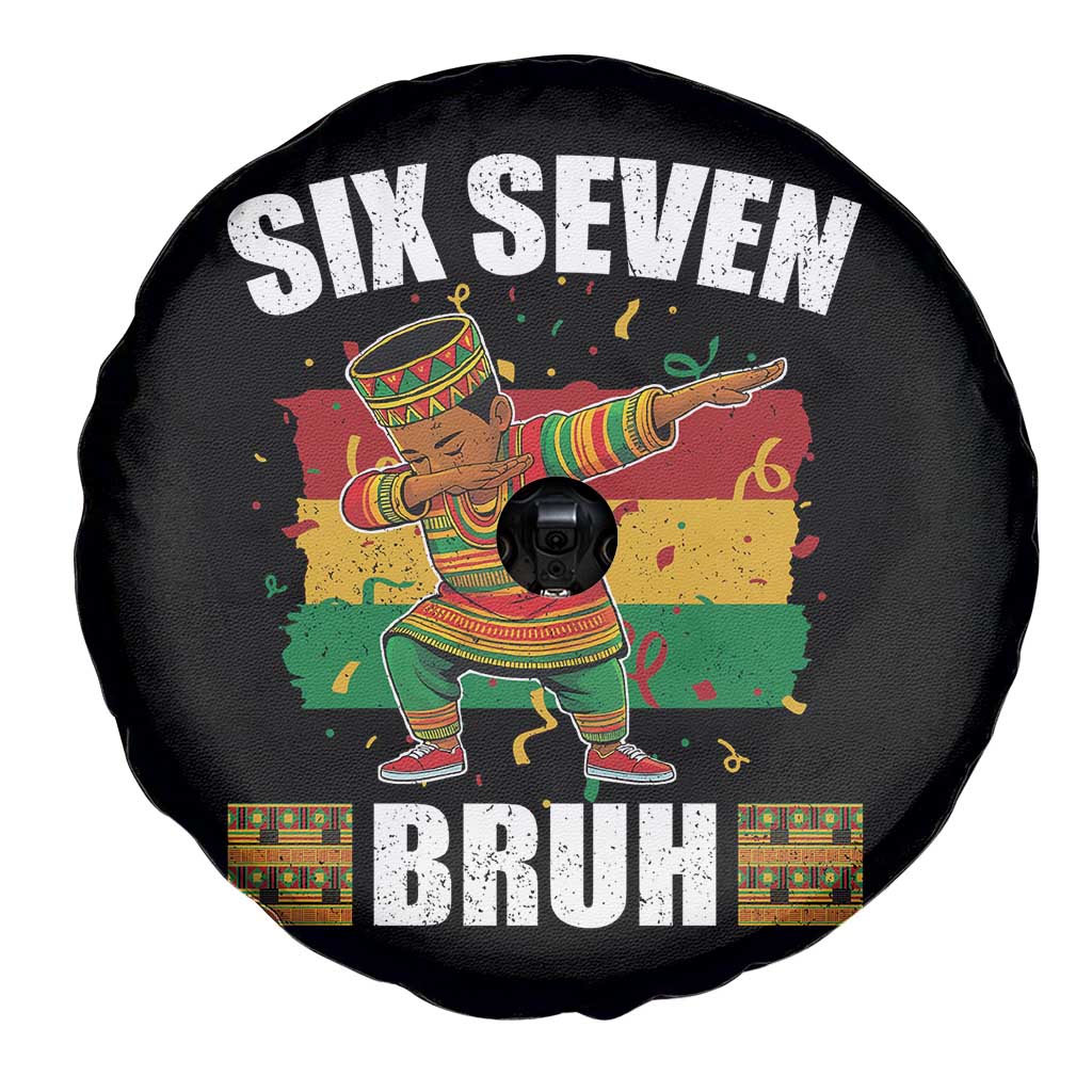 Funny 67 Kwanzaa Spare Tire Cover Six Seven Bruh Dabbing African Heritage - Wonder Print Shop