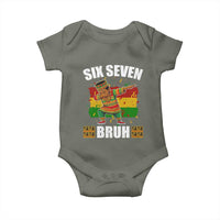 Funny 67 Kwanzaa Baby Onesie Six Seven Bruh Dabbing African Heritage - Wonder Print Shop