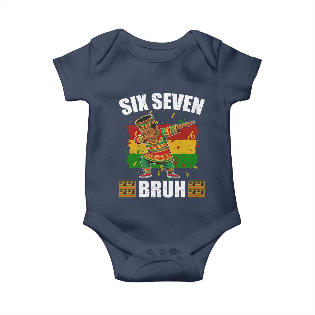 Funny 67 Kwanzaa Baby Onesie Six Seven Bruh Dabbing African Heritage - Wonder Print Shop