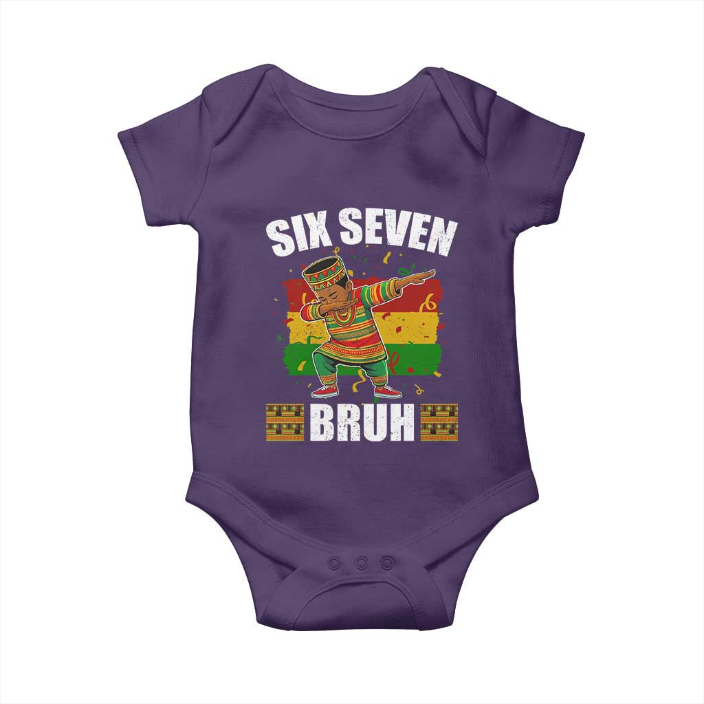 Funny 67 Kwanzaa Baby Onesie Six Seven Bruh Dabbing African Heritage - Wonder Print Shop