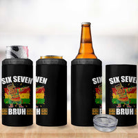 Funny 67 Kwanzaa 4 in 1 Can Cooler Tumbler Six Seven Bruh Dabbing African Heritage - Wonder Print Shop