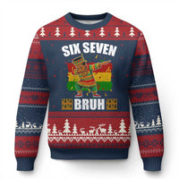 Funny 67 Kwanzaa Ugly Christmas Sweater Six Seven Bruh Dabbing African Heritage - Wonder Print Shop