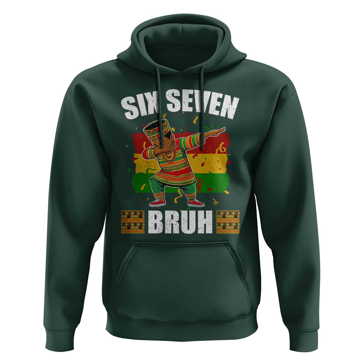 Funny 67 Kwanzaa Hoodie Six Seven Bruh Dabbing African Heritage - Wonder Print Shop