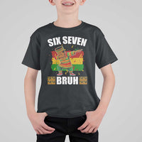 Funny 67 Kwanzaa T Shirt For Kid Six Seven Bruh Dabbing African Heritage - Wonder Print Shop