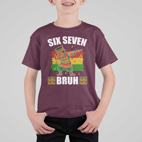 Funny 67 Kwanzaa T Shirt For Kid Six Seven Bruh Dabbing African Heritage - Wonder Print Shop