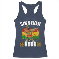 Funny 67 Kwanzaa Racerback Tank Top Six Seven Bruh Dabbing African Heritage - Wonder Print Shop