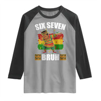 Funny 67 Kwanzaa Raglan Shirt Six Seven Bruh Dabbing African Heritage - Wonder Print Shop